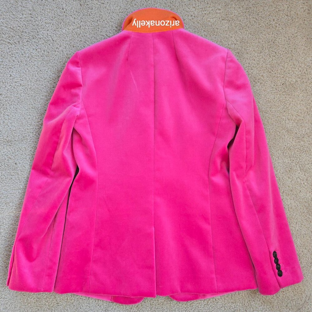 NWOT J. Crew Parke Velvet Blazer HOT PINK "Bright Begonia" - Picture 6 of 14